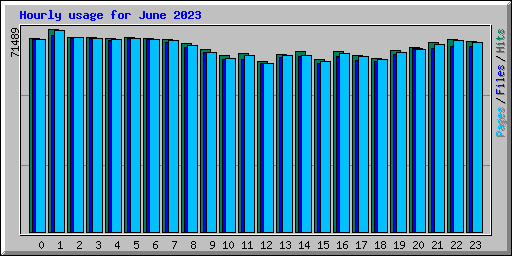 Hourly usage for June 2023