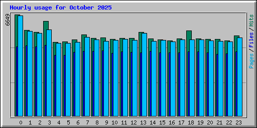 Hourly usage for October 2025